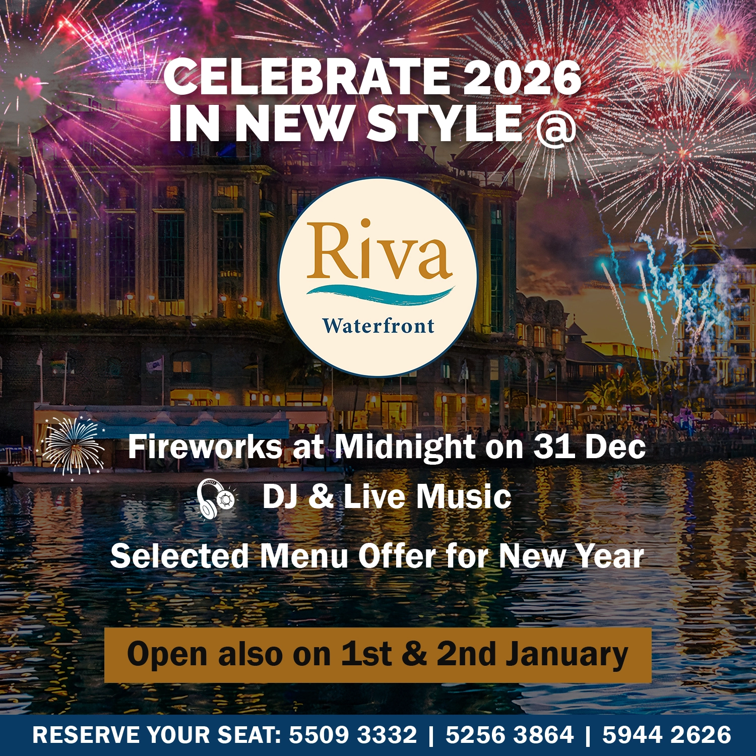 New Year 2026 Celebration at Riva Waterfront